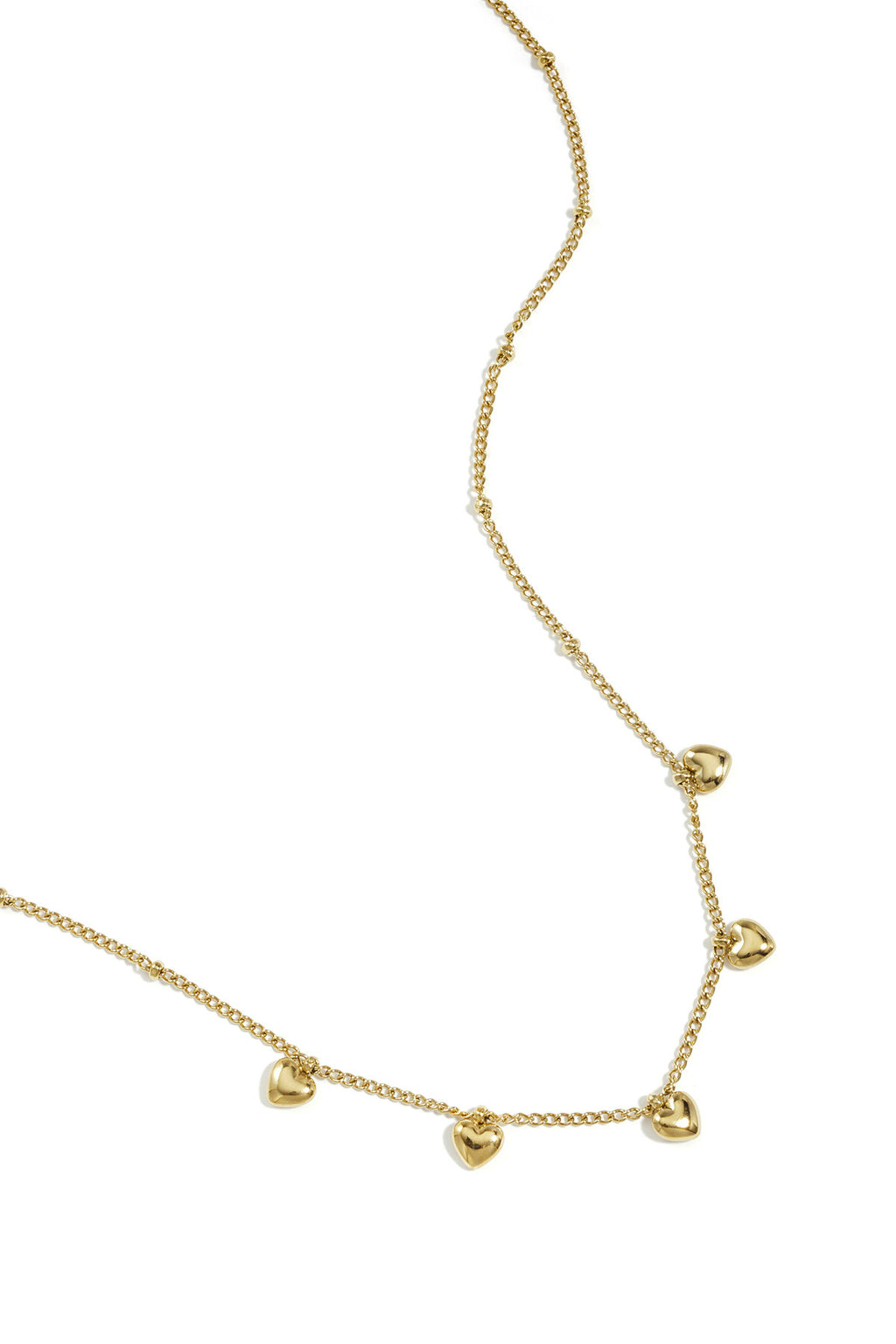 Minimalist necklace with small hearts