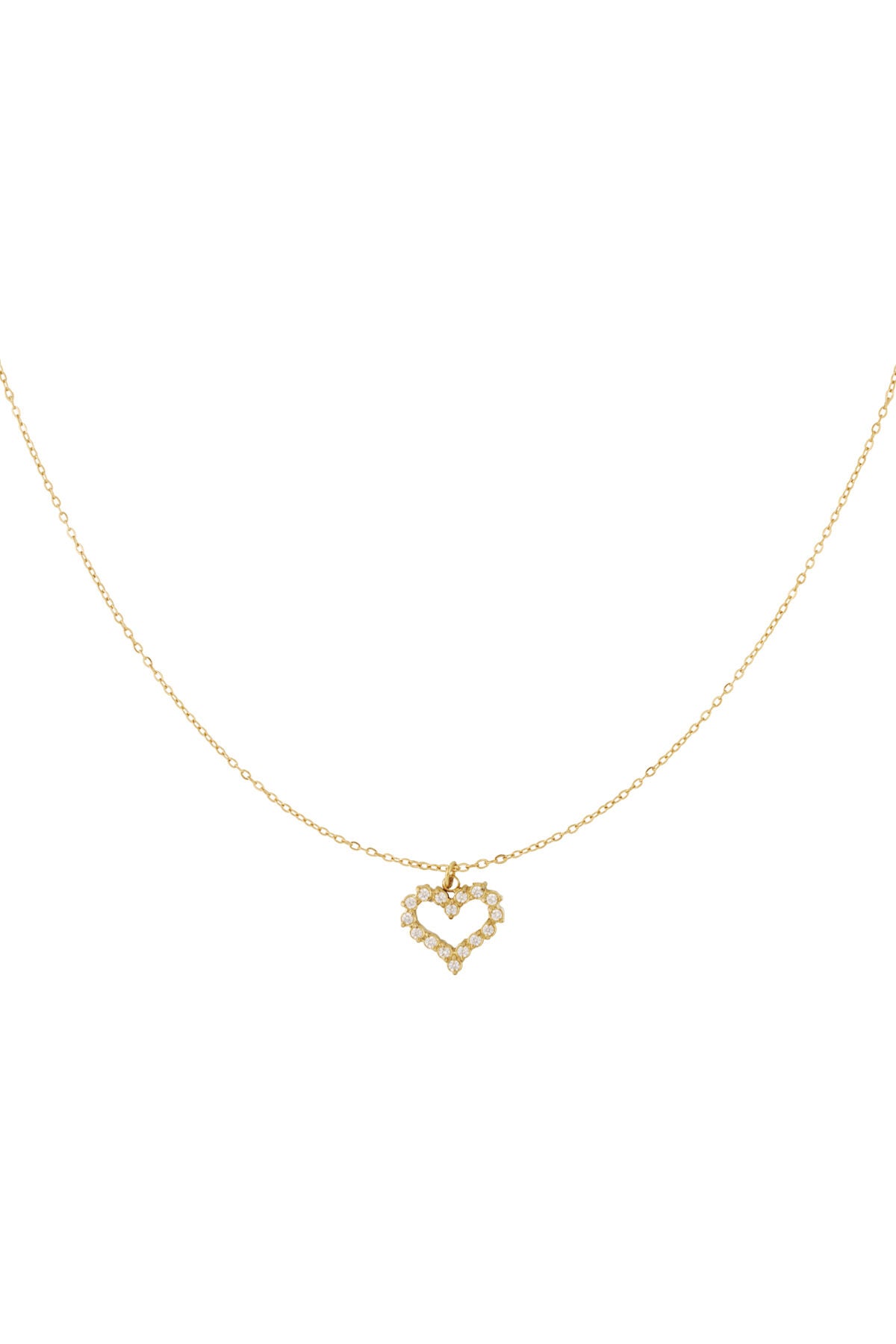 Rhinestone heart necklace