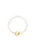 Armband parel hart sluiting Goud kleur Stainless Steel