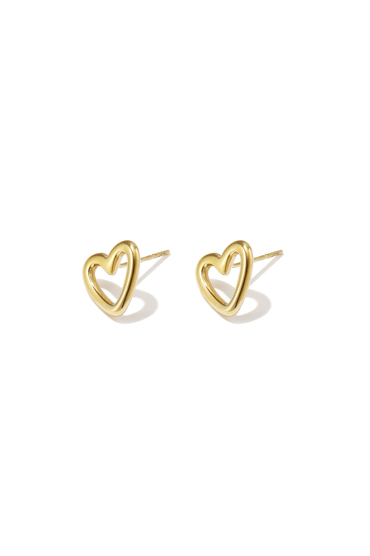 Roestvrijstalen oorknopjes met hartjesmotief, eenvoudige dagelijkse sieraden uit de Simple Series voor dames.