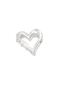 Silver color heart hair clip