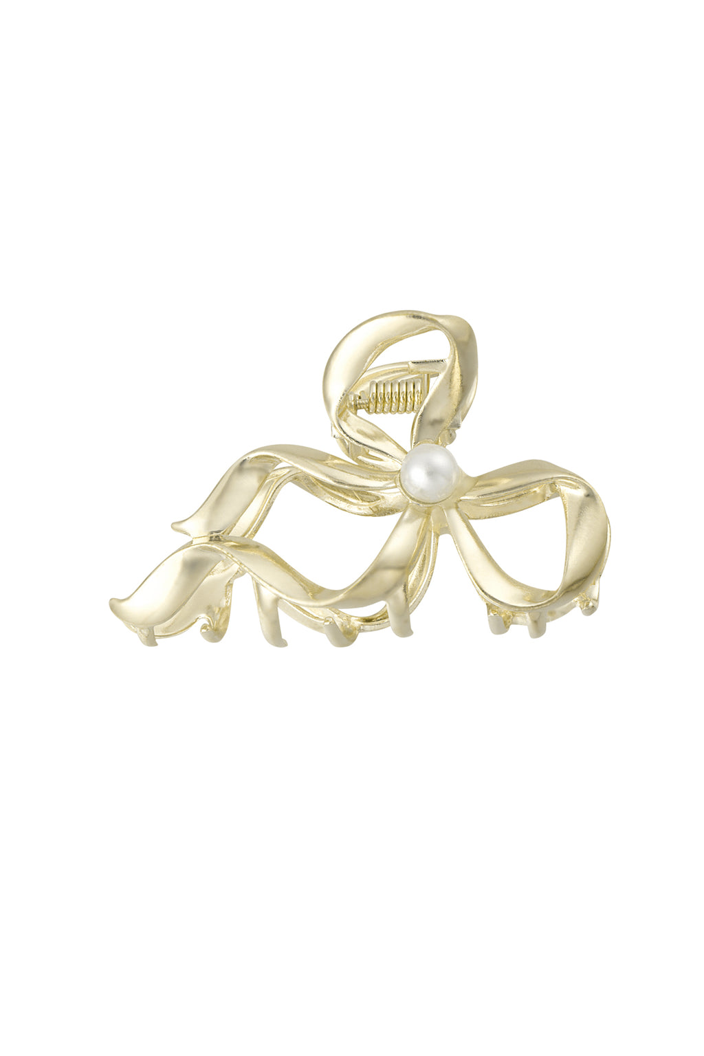 bow with pearl hair clip