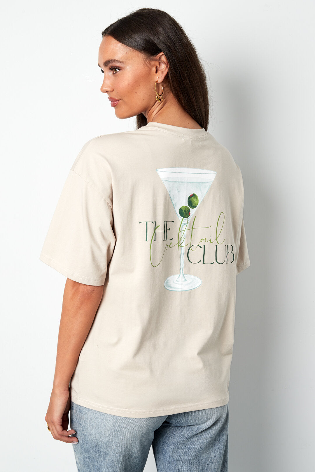 Cotton Knitted Women's T-shirt Casual Letters