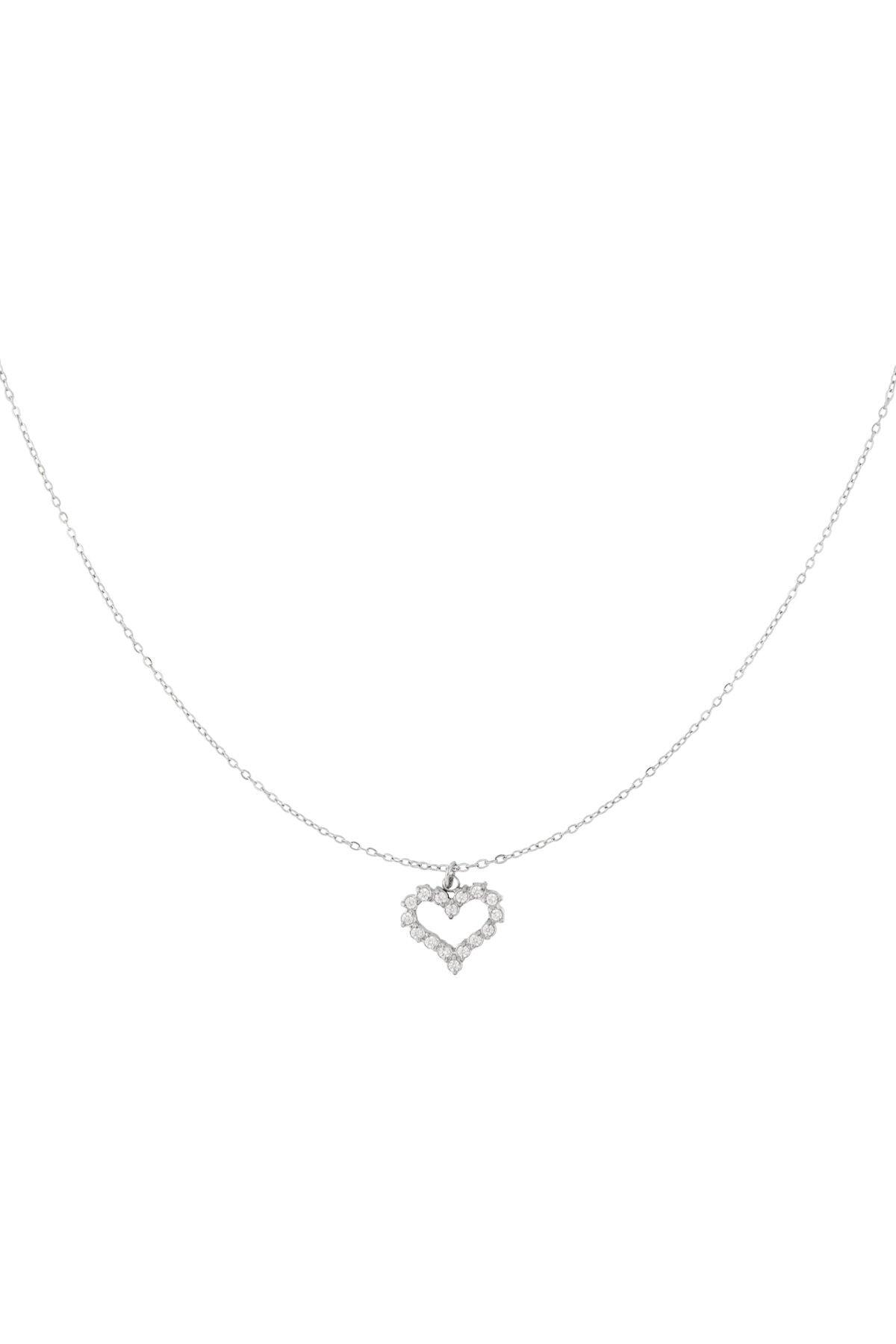 Rhinestone heart necklace