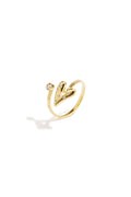 Minimalistische ringen van roestvrij staal met 14-karaats goudlaag, hartvormig, casual en eenvoudig ontwerp, damessieraden.