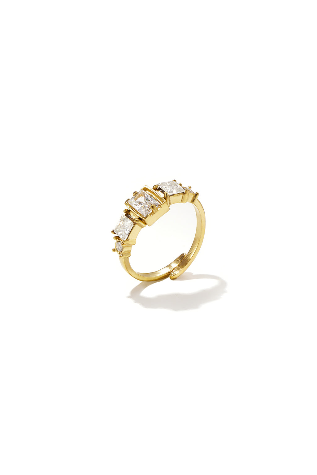 Minimalistische ringen van roestvrij staal met geometrische vormen, eenvoudige, alledaagse serie voor dames.