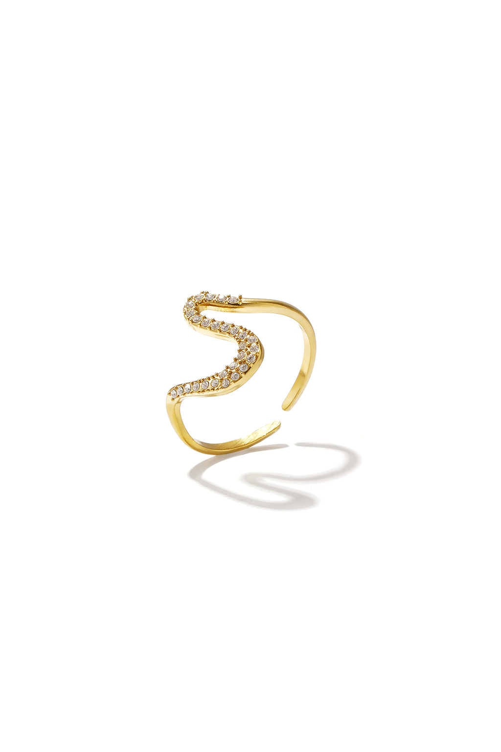 Belegde swoosh ring