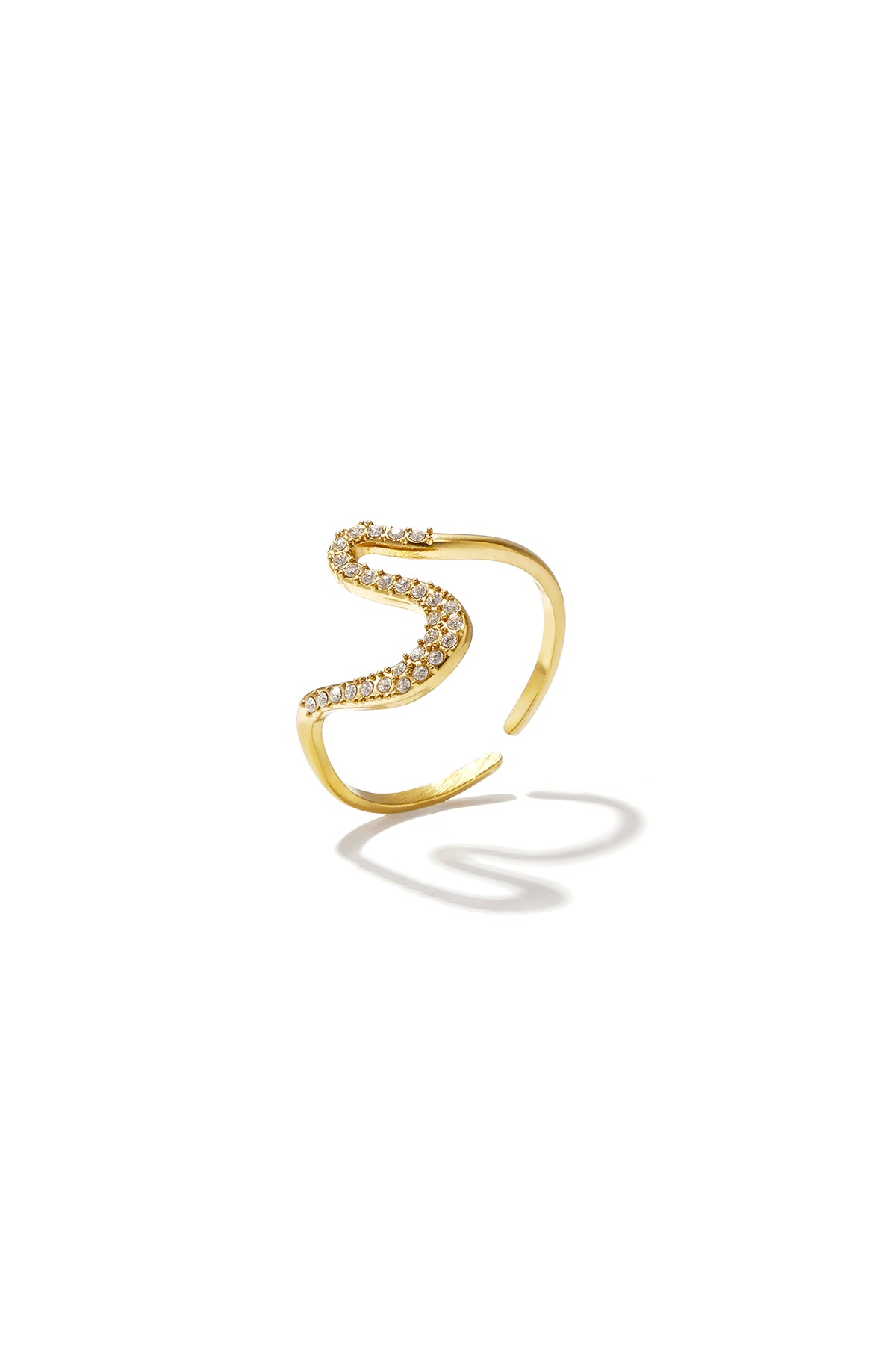 Belegde swoosh ring