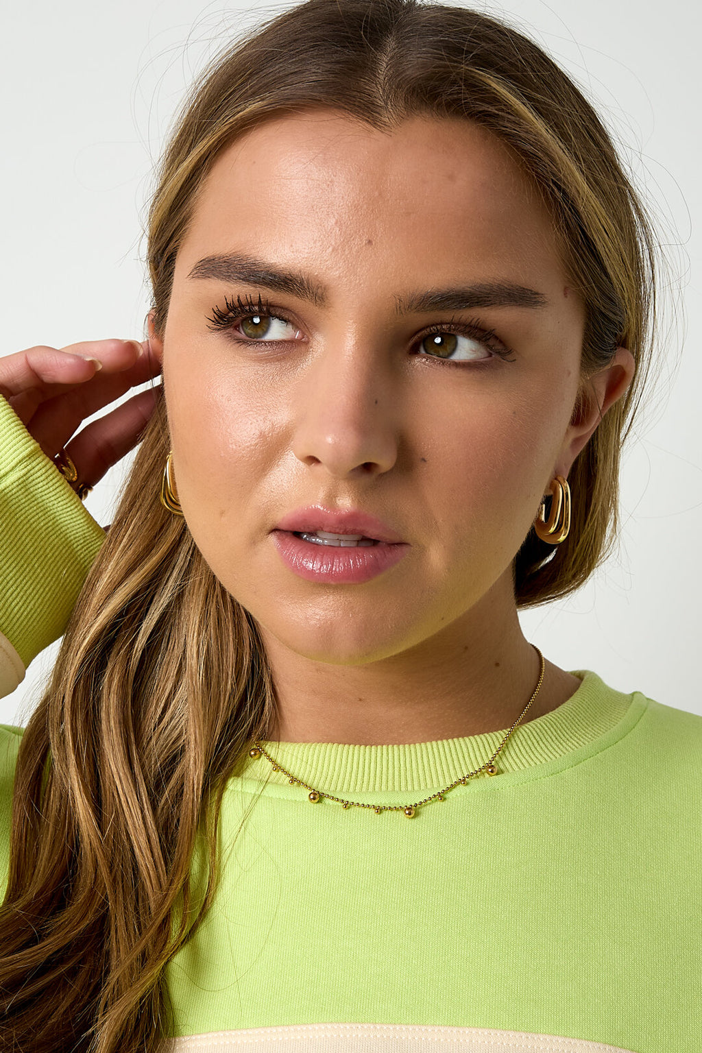 Rectangular double earrings