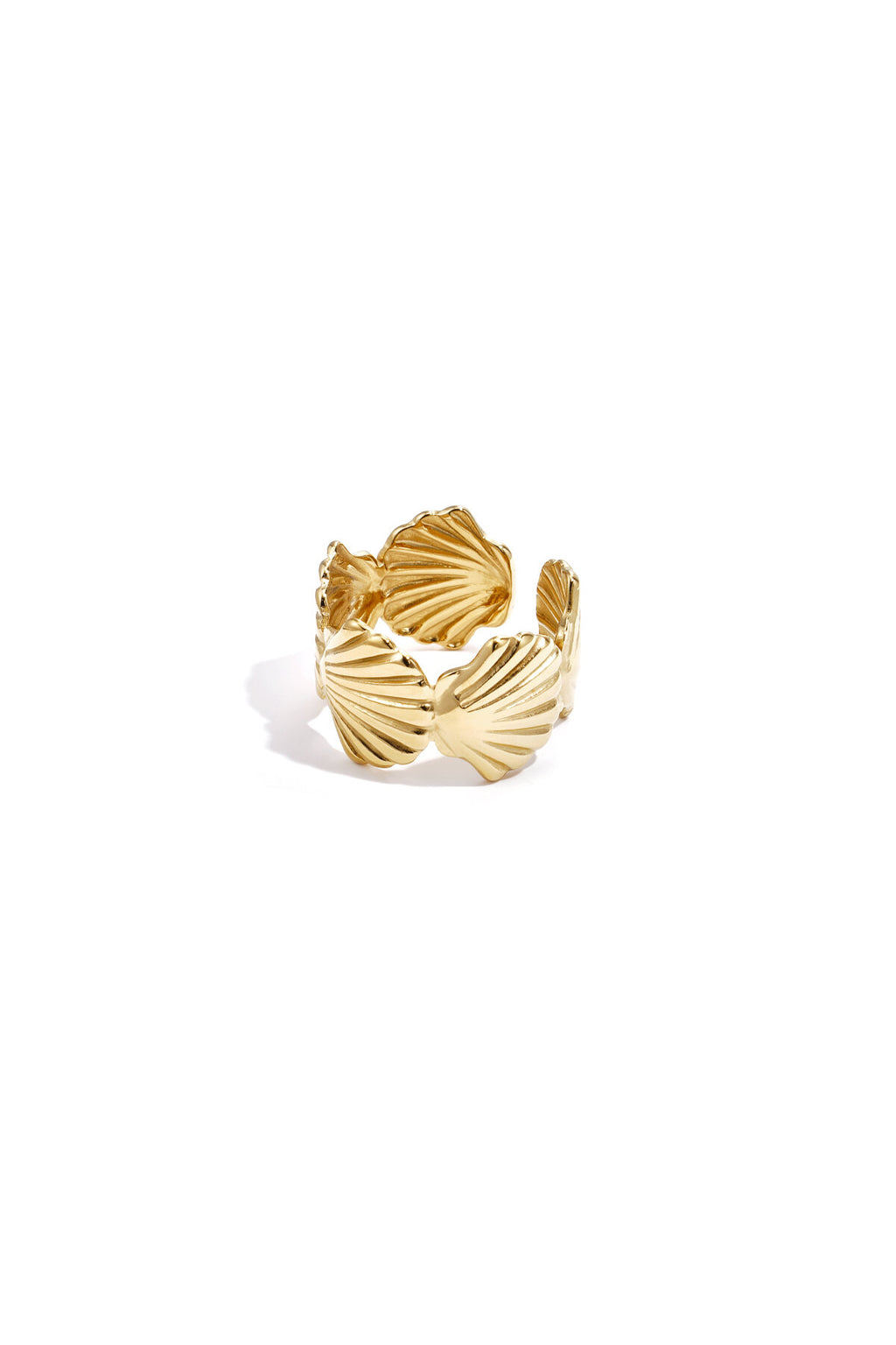 Chunky ring met schelpen