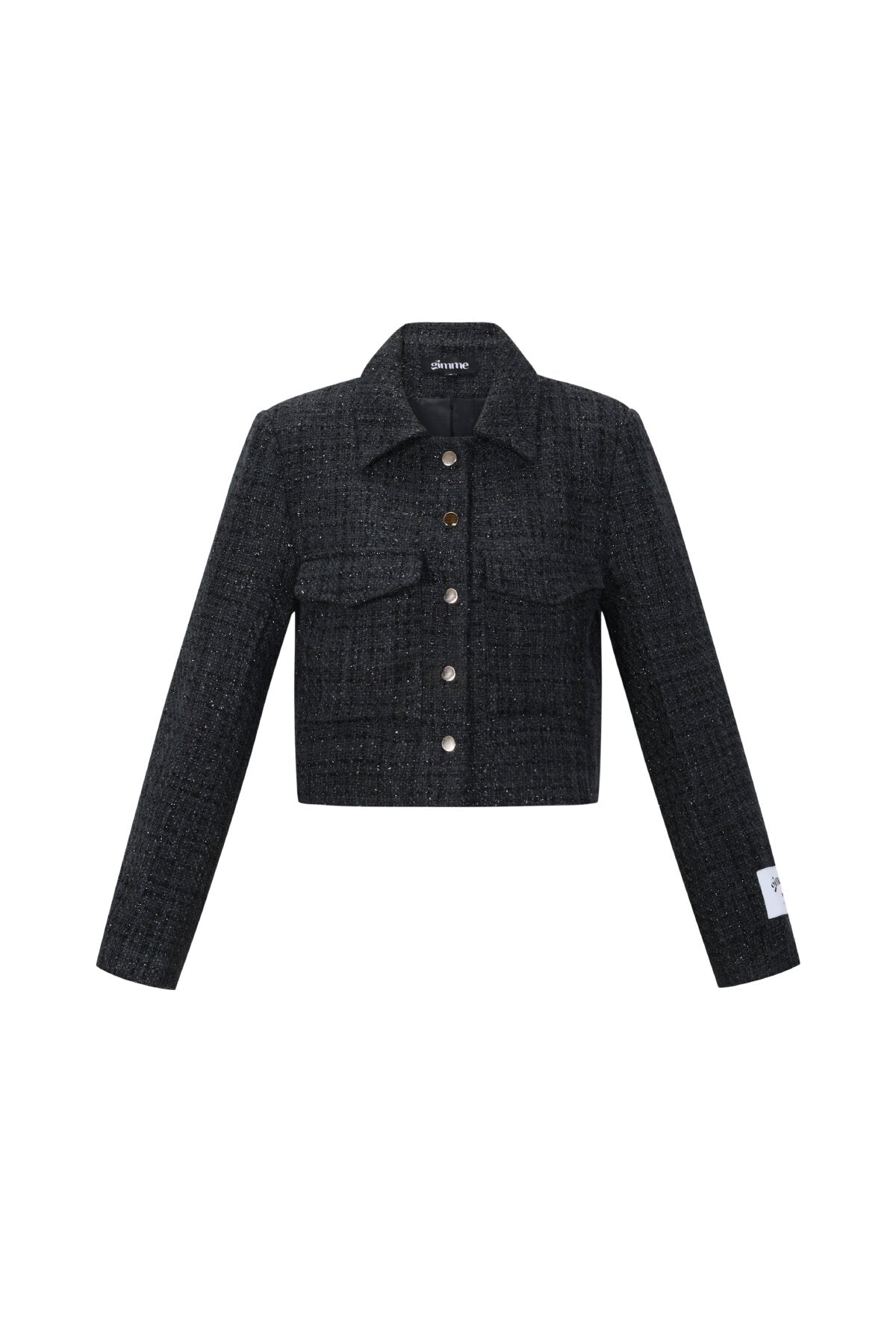 Woven Polyester Fiber Women's Jacket Elegant Checkered Statement