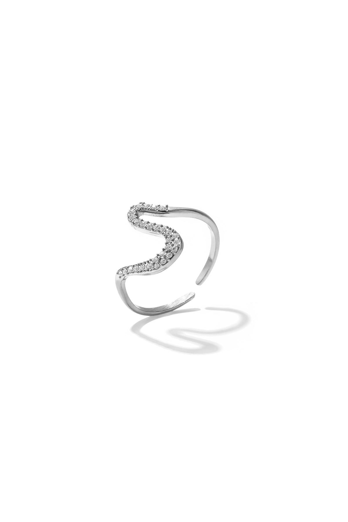Belegde swoosh ring
