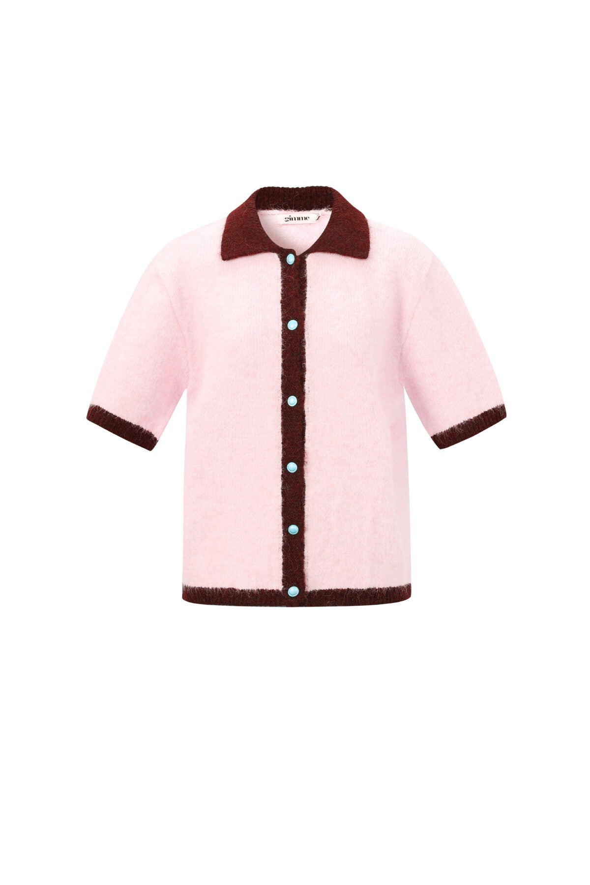 Knitted Polyester Fiber Women's Knit Cardigan Casual Color Clash