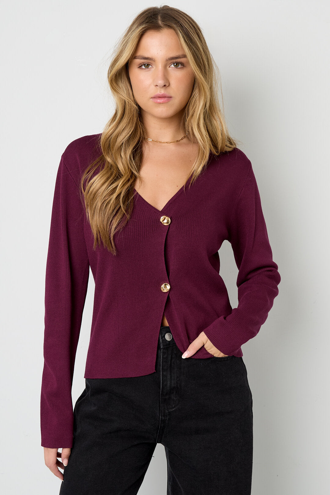 Viscose Knitted Women's Cardigan Casual Solid Color Fall/Winter