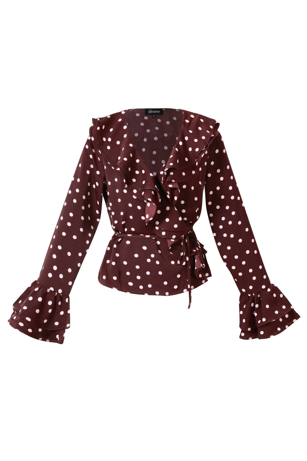 Woven Polyester Fiber Women's Blouse Elegant Polka Dots