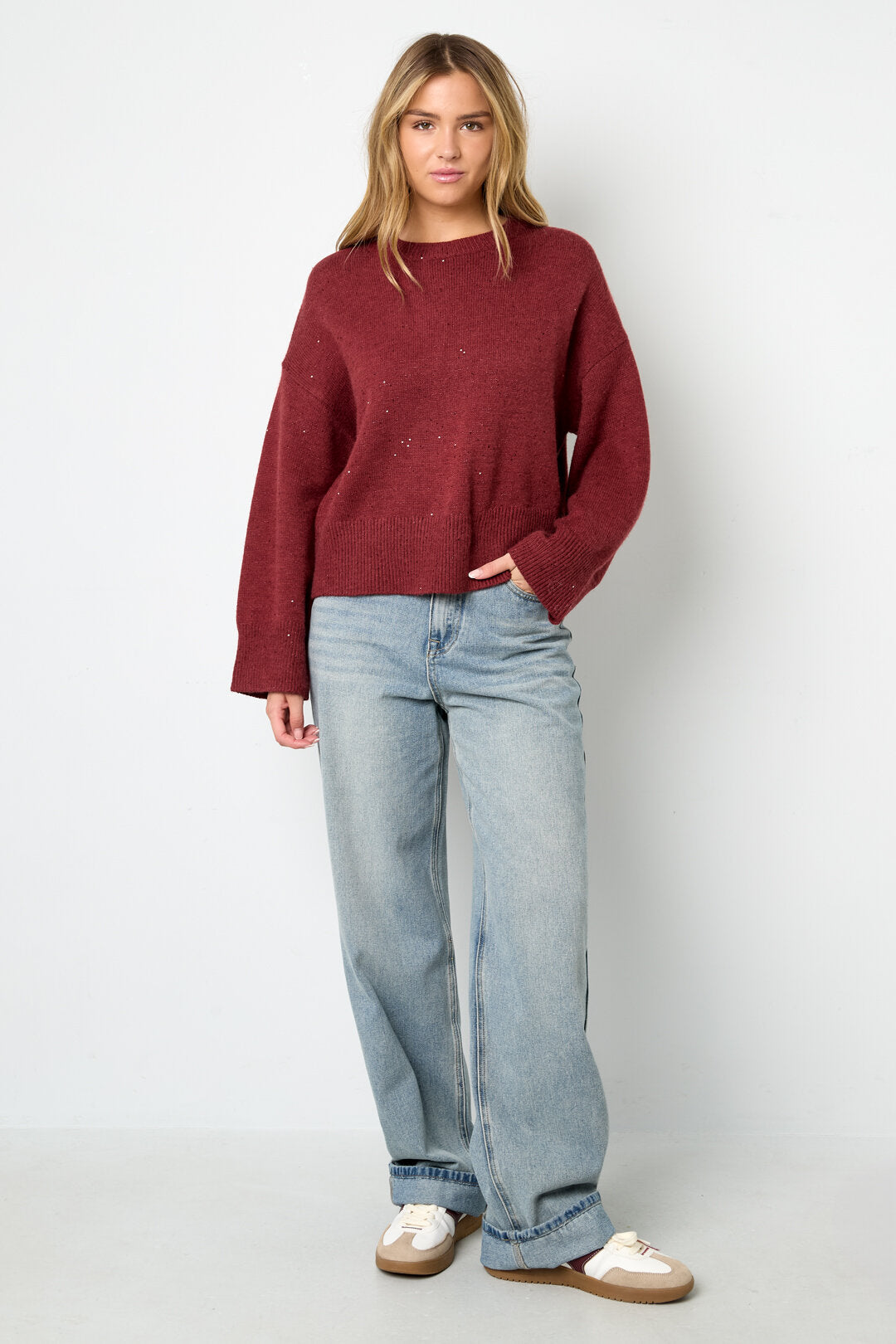 Knitted Polyester Fiber Women's Knit Sweaters Casual Solid Color Fall/Winter